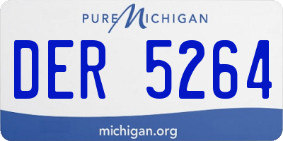 MI license plate DER5264