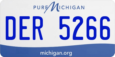 MI license plate DER5266