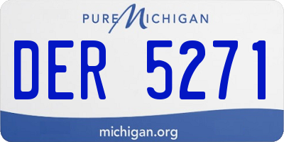 MI license plate DER5271