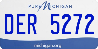MI license plate DER5272