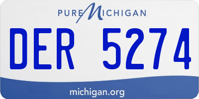 MI license plate DER5274