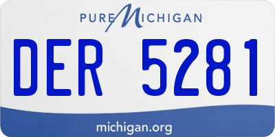 MI license plate DER5281