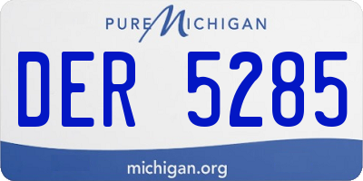 MI license plate DER5285