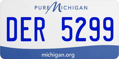 MI license plate DER5299