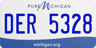 MI license plate DER5328