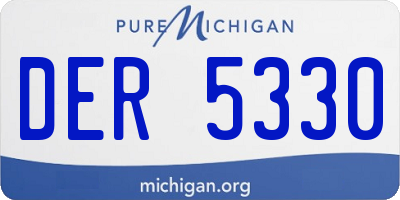 MI license plate DER5330