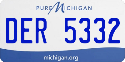 MI license plate DER5332