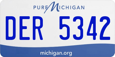 MI license plate DER5342