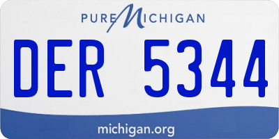 MI license plate DER5344