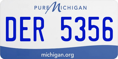 MI license plate DER5356