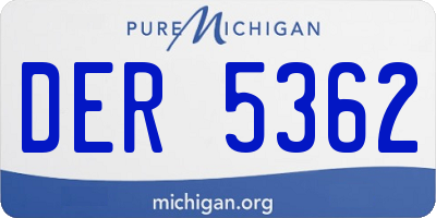 MI license plate DER5362