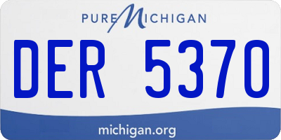MI license plate DER5370