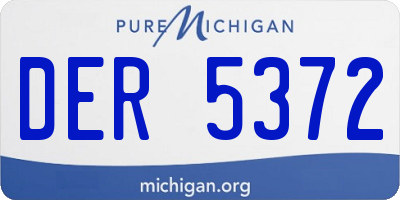 MI license plate DER5372
