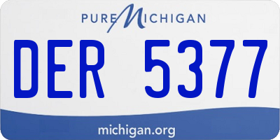 MI license plate DER5377