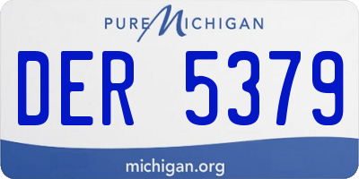 MI license plate DER5379