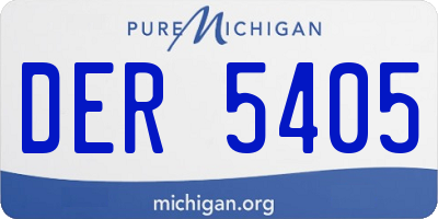 MI license plate DER5405