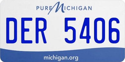 MI license plate DER5406