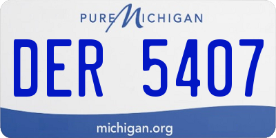 MI license plate DER5407