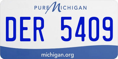 MI license plate DER5409