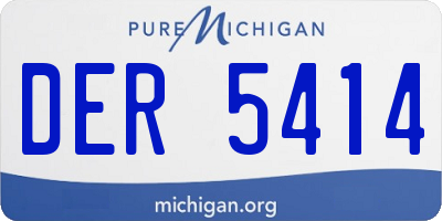 MI license plate DER5414