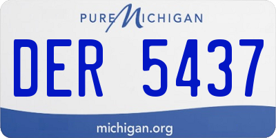 MI license plate DER5437