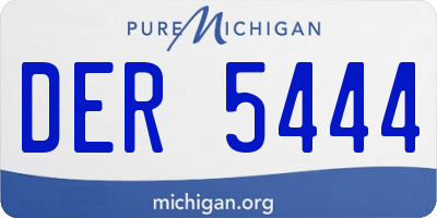 MI license plate DER5444