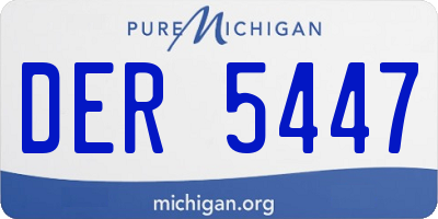 MI license plate DER5447