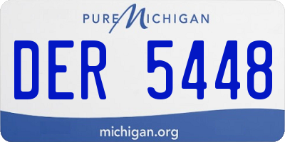 MI license plate DER5448