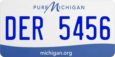MI license plate DER5456