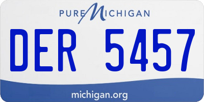 MI license plate DER5457