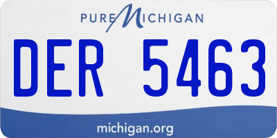 MI license plate DER5463