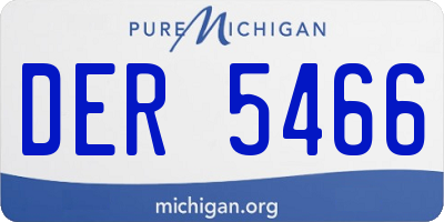 MI license plate DER5466