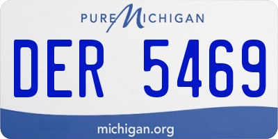 MI license plate DER5469