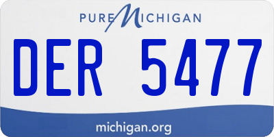 MI license plate DER5477