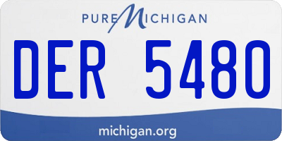 MI license plate DER5480