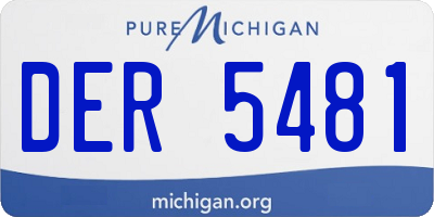 MI license plate DER5481