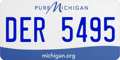 MI license plate DER5495