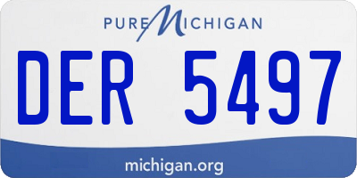 MI license plate DER5497