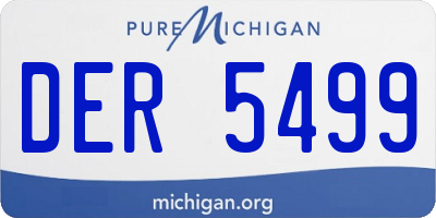 MI license plate DER5499