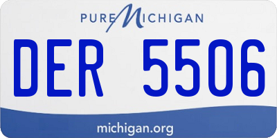 MI license plate DER5506