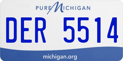 MI license plate DER5514