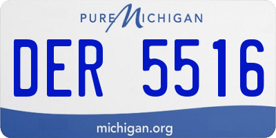 MI license plate DER5516