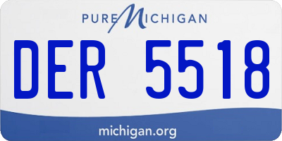 MI license plate DER5518
