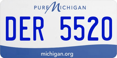 MI license plate DER5520