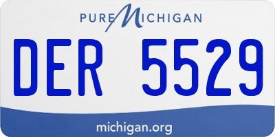 MI license plate DER5529