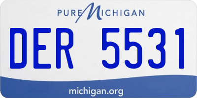 MI license plate DER5531