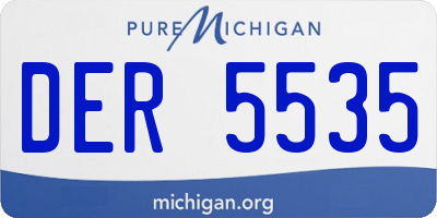 MI license plate DER5535