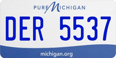 MI license plate DER5537