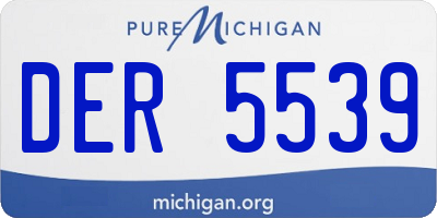 MI license plate DER5539
