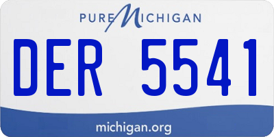 MI license plate DER5541